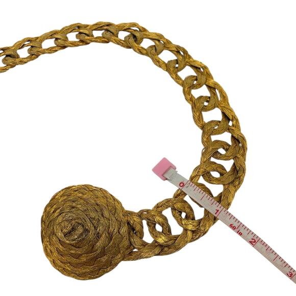 Rare Vintage 1950\'s Woven Gold-tone Wire Adjustable Metal Belt | 35 in Length